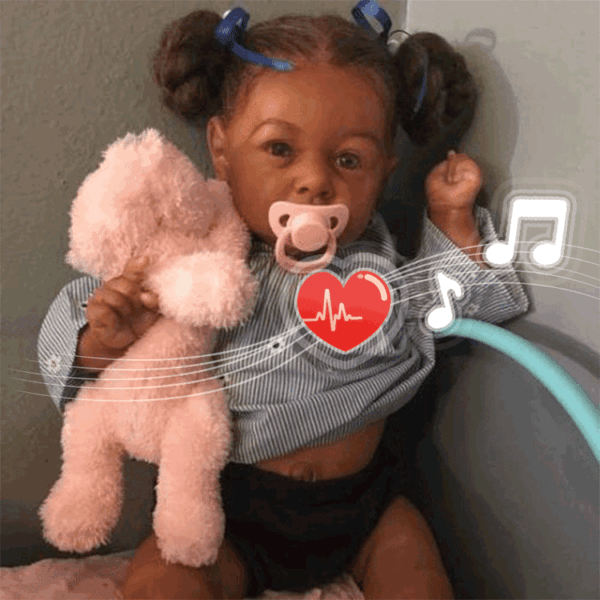 20'' African American Kelly Black Toddler Silicone Reborn Baby Doll Girl - Image 4