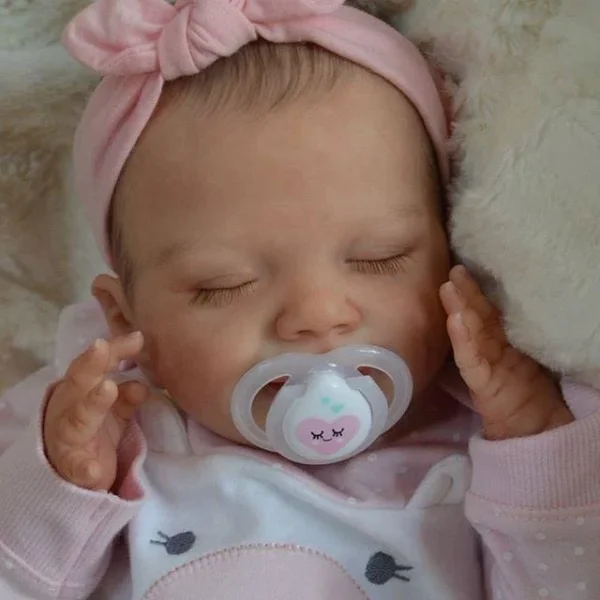 20" Theresa Truly Reborn Baby Girl Newborn Sleeping Doll with Heartbeat and Sound