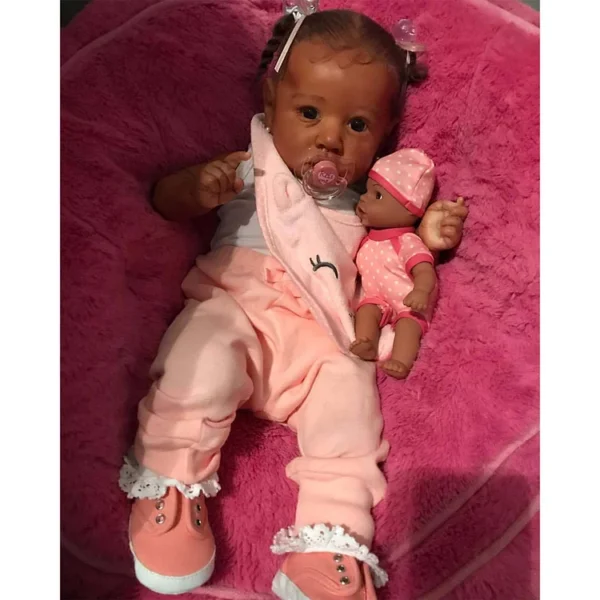 Newly Handmade 20 Inches African American Reborn Baby Toddler Dolls Girl Gatlin