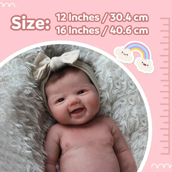 12"&16" 100% Soft Flexible Silicone Reborn Baby Doll Girl Lamatu - Image 5